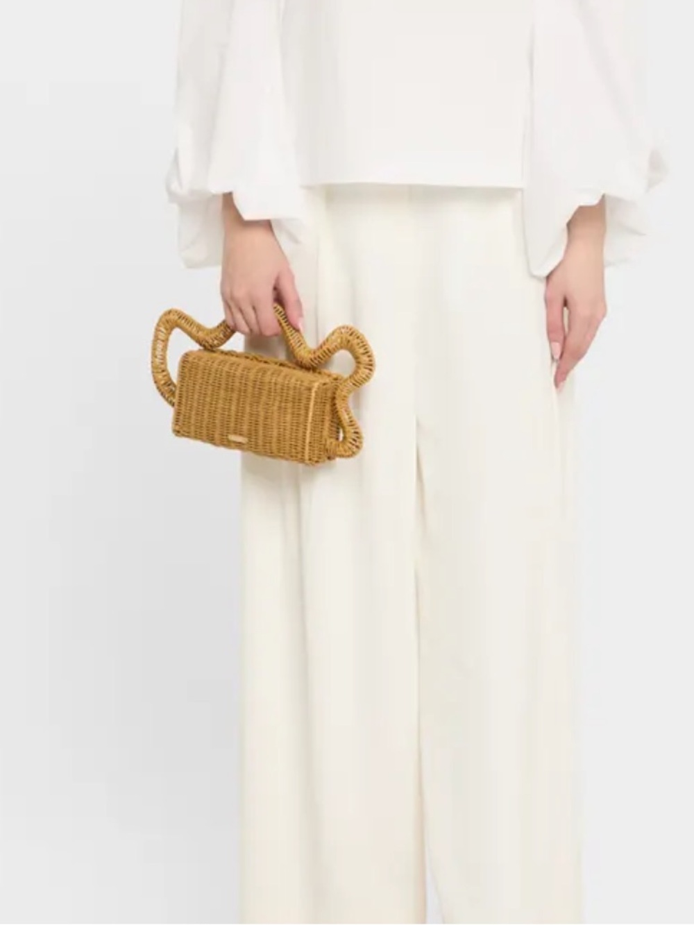 Cult Gaia Elsa Rattan Clutch - Picture 6 of 8